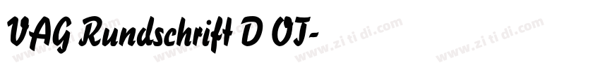 VAG Rundschrift D OT字体转换